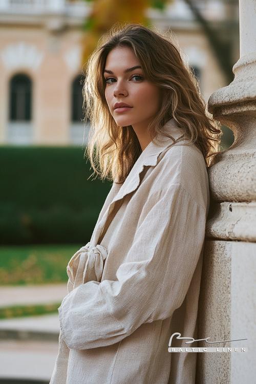 Stunning beachy waves in a linen dress at Palacio de Carlos V